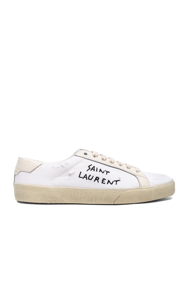 Embroidered Canvas Court Classic Sneakers