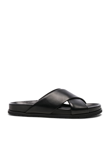 Jimmy logo slide sandal saint laurent store