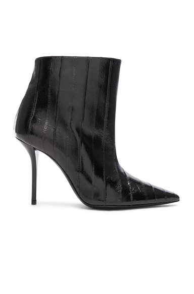 Eel Leather Pierre Stiletto Ankle Boots
