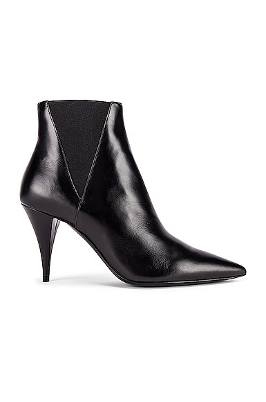 Click to view more detailed imagery on our partner's website Saint Laurent Kiki Chelsea Booties In Smooth Leather In Black