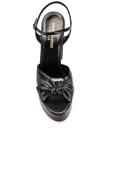 Shop Saint Laurent Bianca Platform Sandals In Black