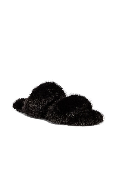 Shop Saint Laurent Bleach Sandals In Noir