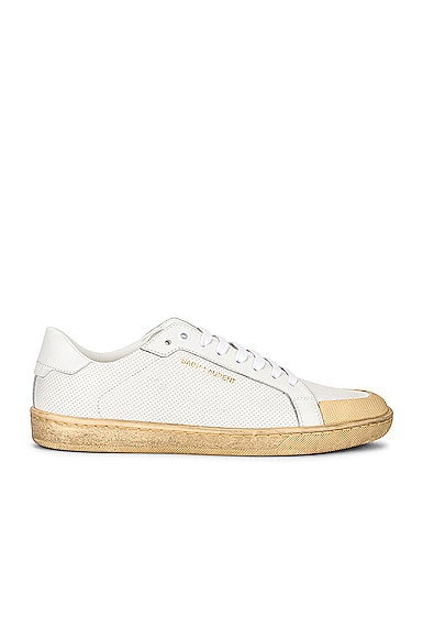 Saint Laurent Court Classic Low Top Sneakers in White