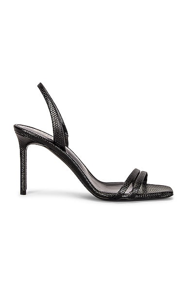 Saint Laurent Amber Slingback Sandals In Noir