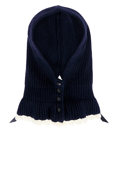 【関税込み】Sandy Liang ネイビー Kady バラクラバ Sandy Liang KADY バラクラバ - Navy | FWRD