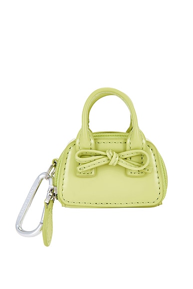 Sandy Liang Mini Secure Bag Key Chain in Matcha