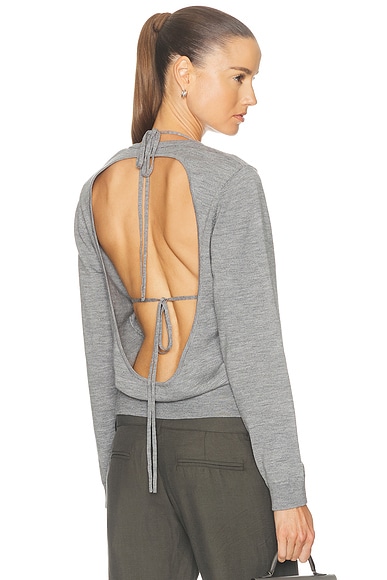 Sandy Liang Maisy Sweater in Heather Grey