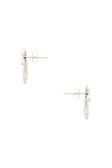 Shop Sandy Liang Pippy Stud Earrings In Sterling Silver