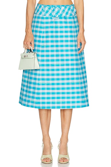 Sandy Liang Clio Skirt in Blue Multi