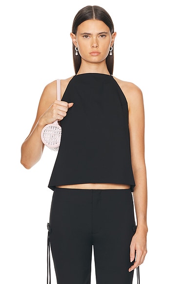 Sandy Liang South Apron Top in Black