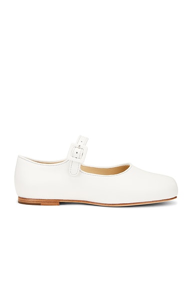 Sandy Liang Mary Jane Pointe in Optic White