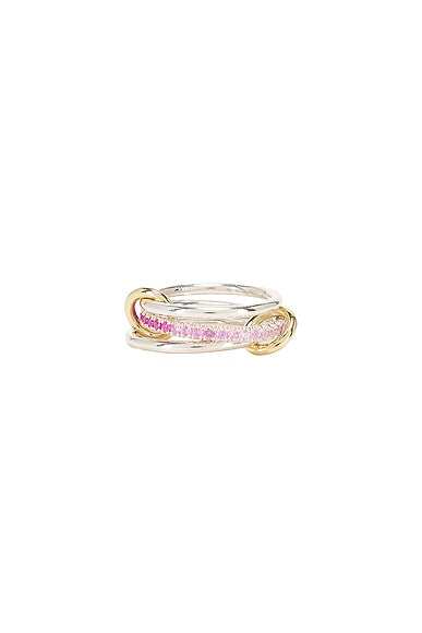 Spinelli Kilcollin Tigris Pink Ombre Ring in Sterling Silver, Pink Sapphire, & 18k Yellow Gold