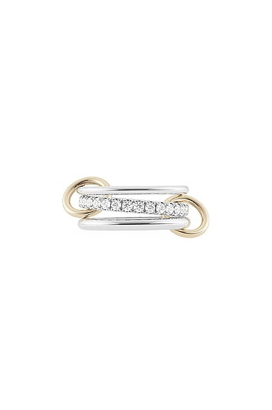 Spinelli Kilcollin Petunia Ring in Sterling Silver, 18K Yellow Gold, & White Diamonds