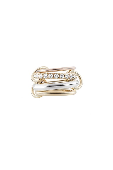 Spinelli Kilcollin Janssen Ring in 18 Yellow Gold, Silver, & White Diamonds