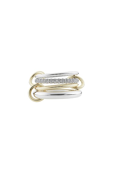 Spinelli Kilcollin Nimbus Ring in 18 Yellow Gold, Silver, & Grey Diamonds