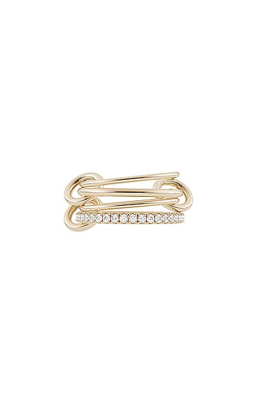 Spinelli Kilcollin Pisces Pave Ring in Yellow Gold