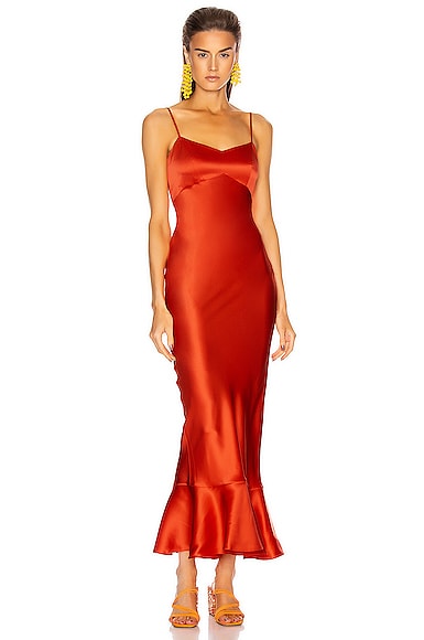 SALONI Mimi B Dress in Papaya | FWRD
