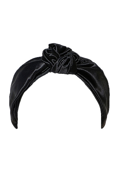 slip Pure Silk the Knot Headband in Black