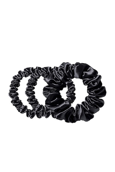 Shop Slip Assorted Scrunchie Set Of 3 In Black