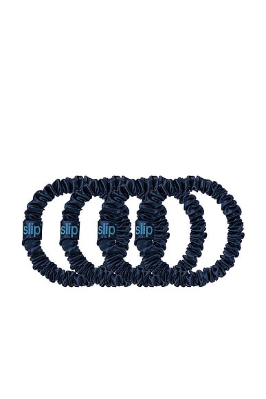 Pure Silk Skinny Scrunchies Set Of 4
