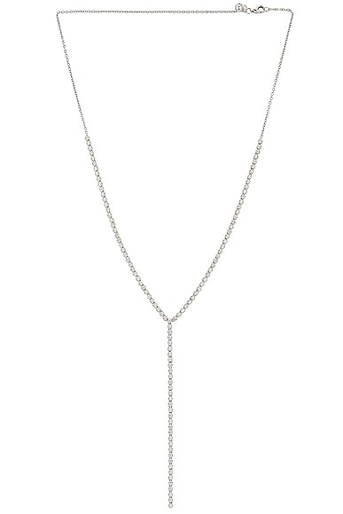 Siena Jewelry Lariat Necklace in 14k White Gold & Diamond