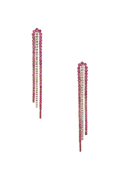 Siena Jewelry Earrings In 14k Yellow Gold  Diamond & Pink Spinel