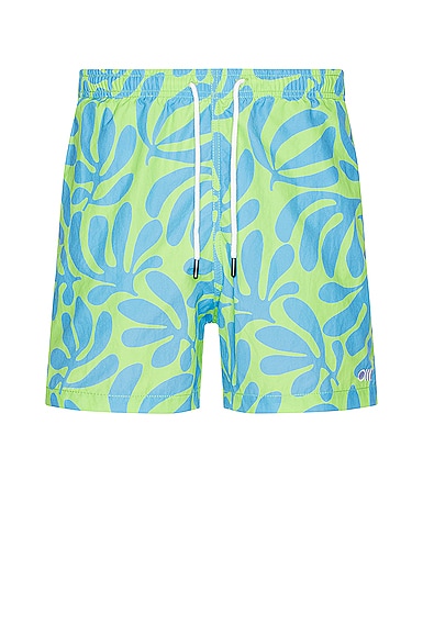 Solid & Striped The Classic Swim Shorts In Leaf Print