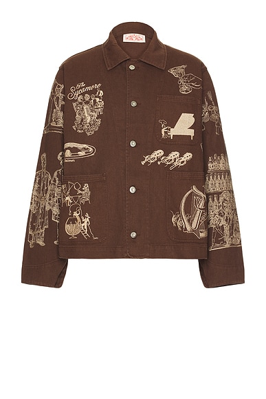 Samuel Zelig Restaurant Jacket in Brown