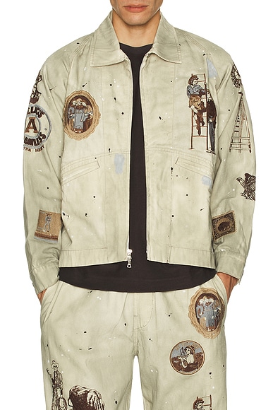 Samuel Zelig Western Zip Jacket in White