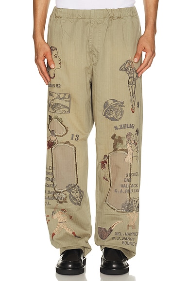 Samuel Zelig Duffle Pant in Faded Olive