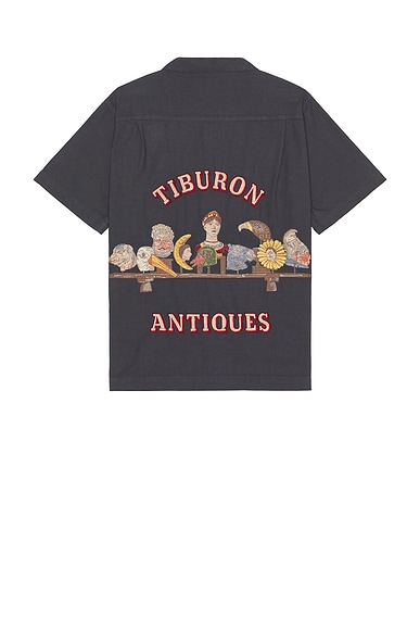 Samuel Zelig Antique Camp Shirt in Black