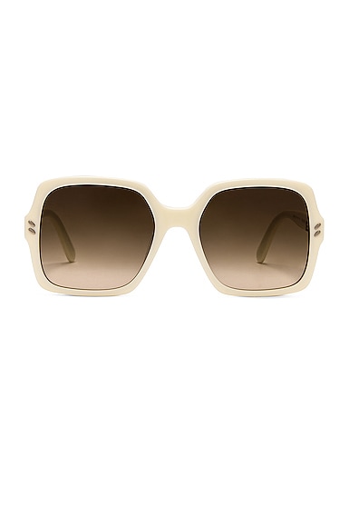 Stella McCartney Rectangle Sunglasses in Ivory