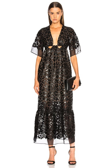 Stella McCartney Double Layer Viscose Dress in Black | FWRD