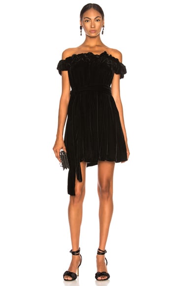 Miya Velvet Off Shoulder Dress