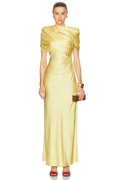 Draped Cape Gown