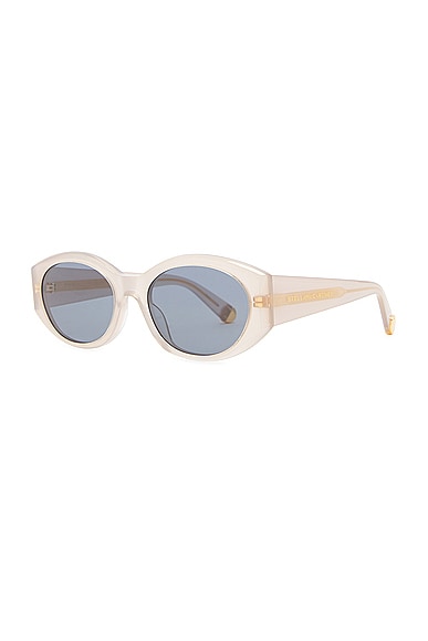 Shop Stella Mccartney Oval Sunglasses In Grey & Smoke