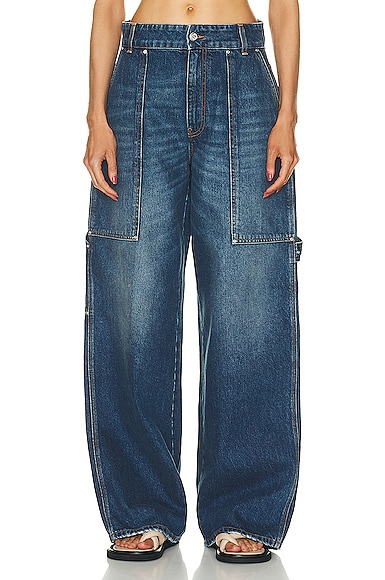 Stella McCartney Tie-Dye Workwear Wide Leg Jeans