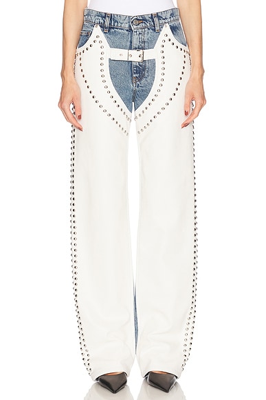 Altermat Denim Studded Straight Leg