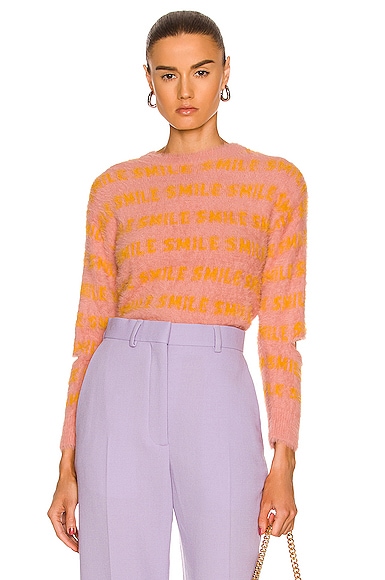 Stella McCartney Fluffy Words Sweater in Orange