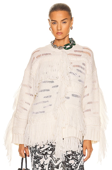 Stella McCartney Airy Texture Sweater in Ivory