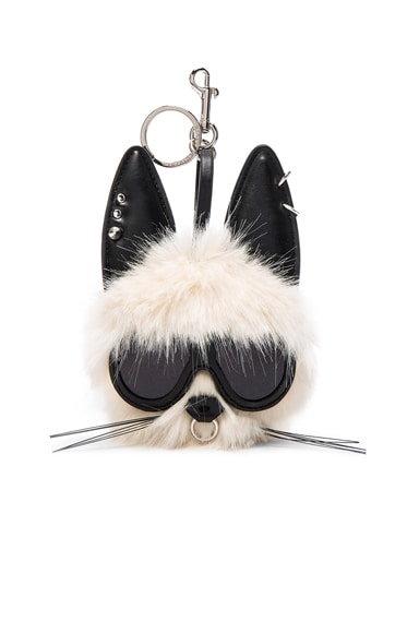 Rabbit Faux Fur Keychain