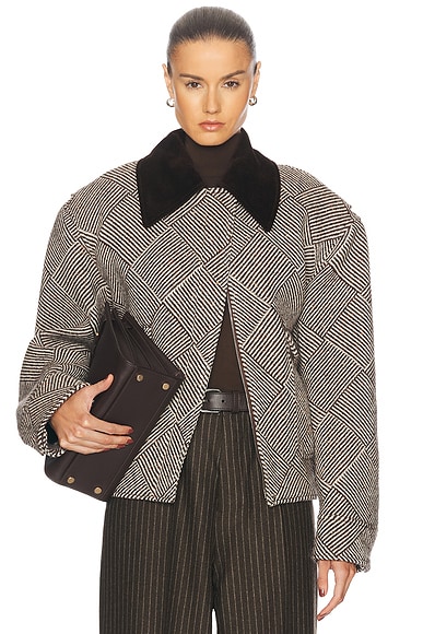 Miu Miu Oversized Jacket in Tabacco | FWRD Miu Miu Oversized Jacket in Tabacco | FWRD