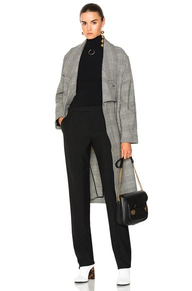 Flor Plaid Long Coat