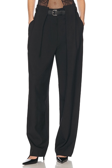 Stella McCartney Canvas Tailoring Satin Balloon Trouser in Black