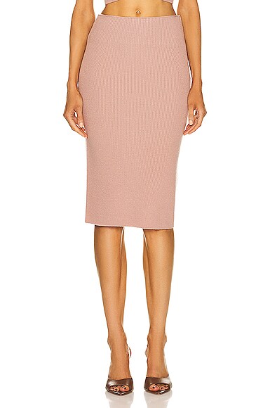 Corset Cut Wool Knit Skirt