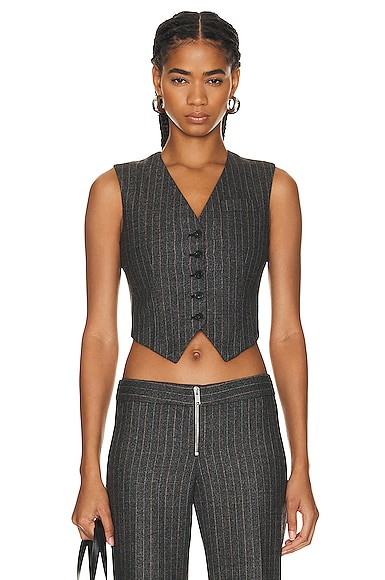 Stella McCartneyCropped Vest in Charcoal