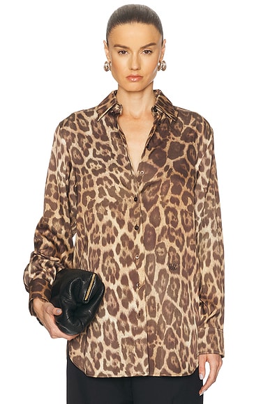 Zimmermann Crush Embellished Body Top in Leopard | FWRD