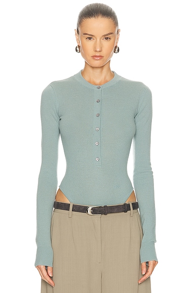 Stella McCartney Cosy Knit Bodysuit in New Celadon