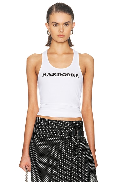 Hardcore Slogan Tank Top