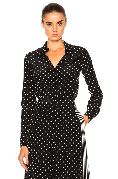 Silk Polka Dot Blouse